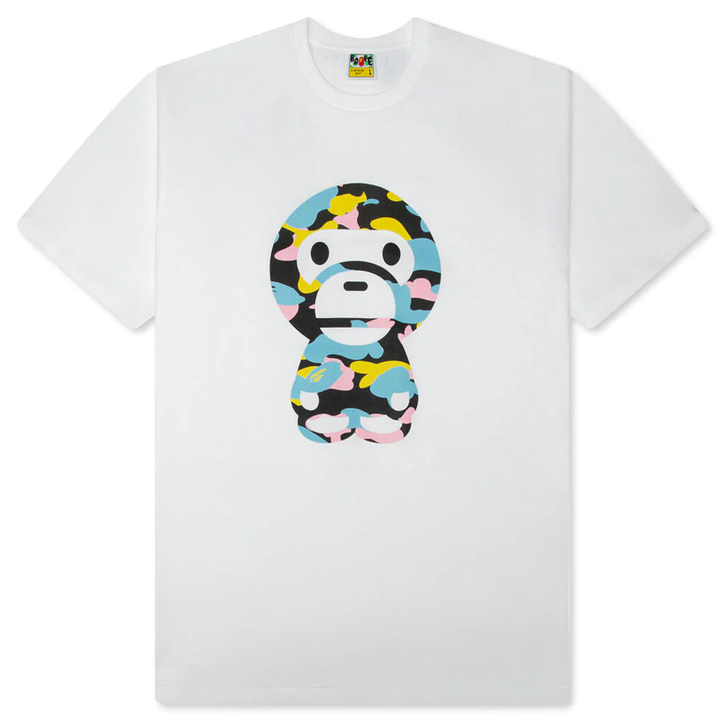 New Multi Camo Big Baby Milo Tee White