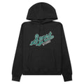 Satin Patch Oversized Hood Washed Black