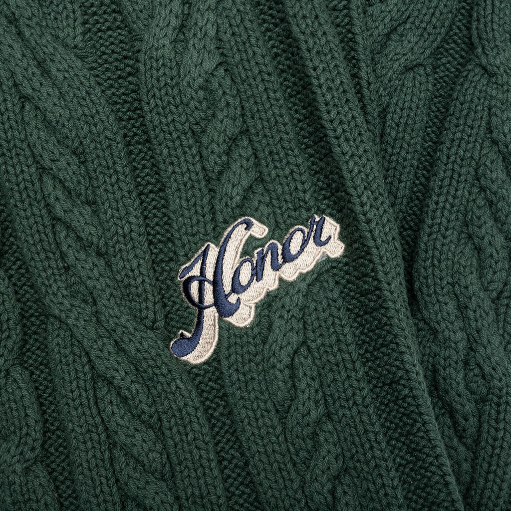 Cable Knit Pant Green