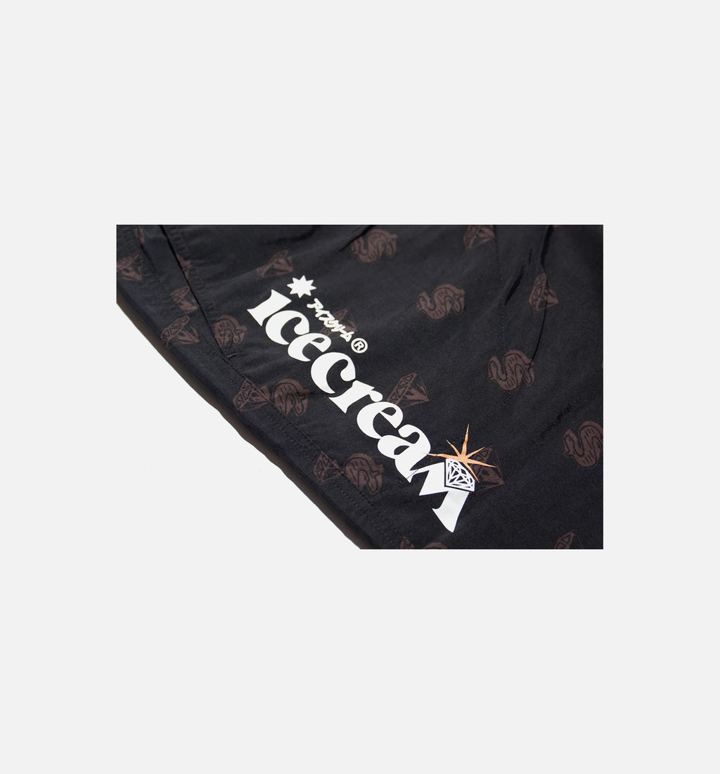 Cream Short Mens Shorts Black