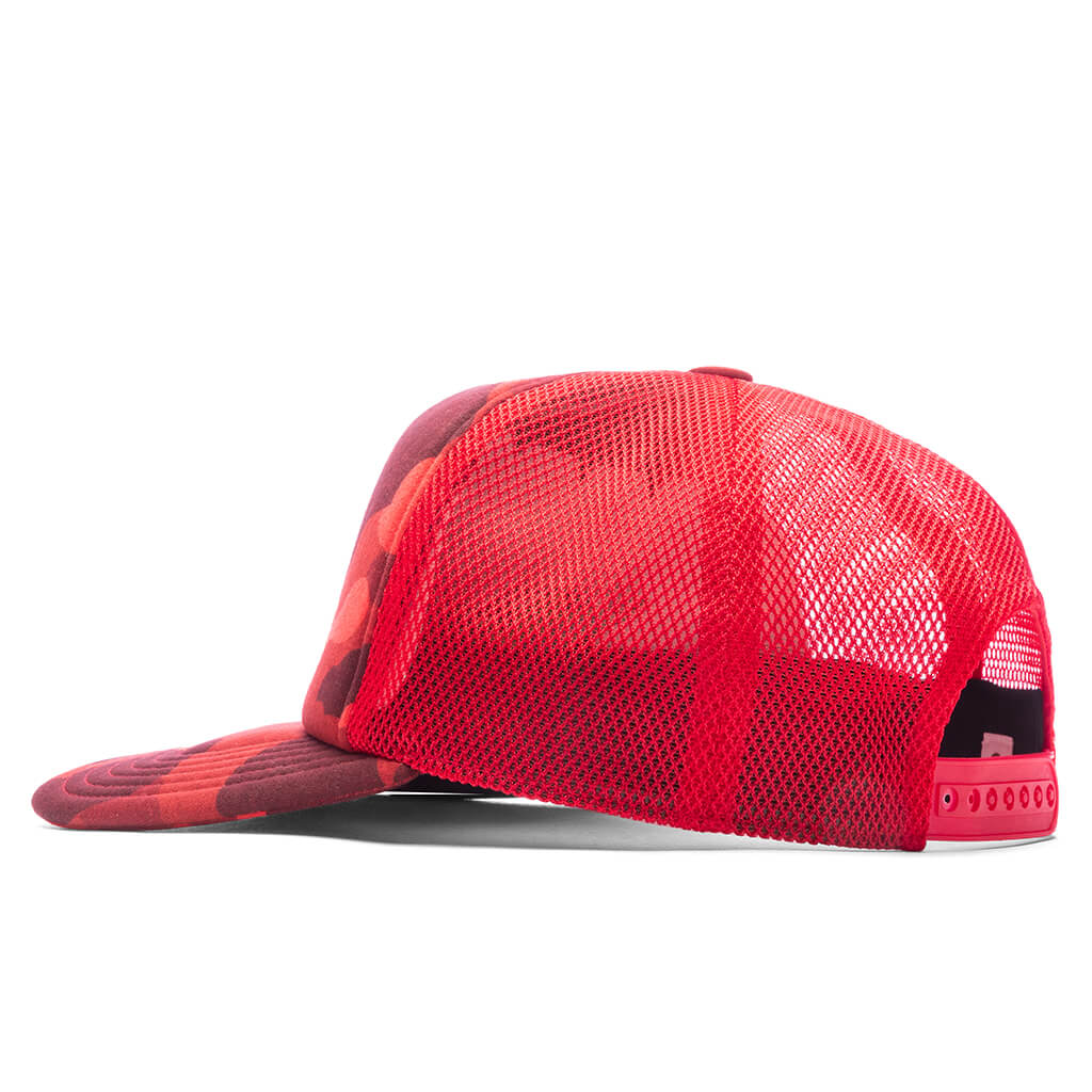Color Camo College Mesh Cap Red