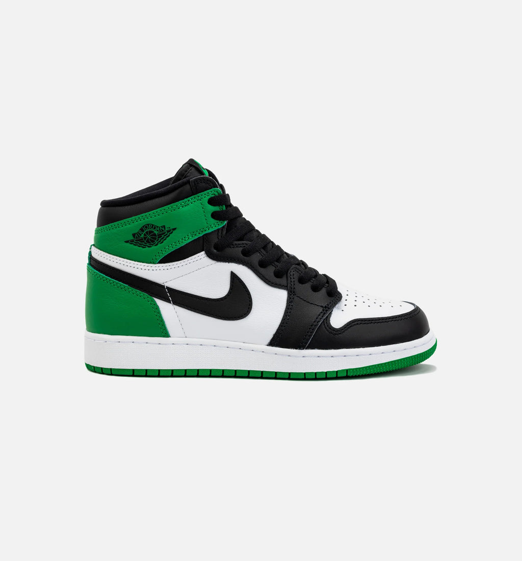 Air Jordan 1 Retro High OG Lucky Green Grade School Lifestyle Shoe Green Black