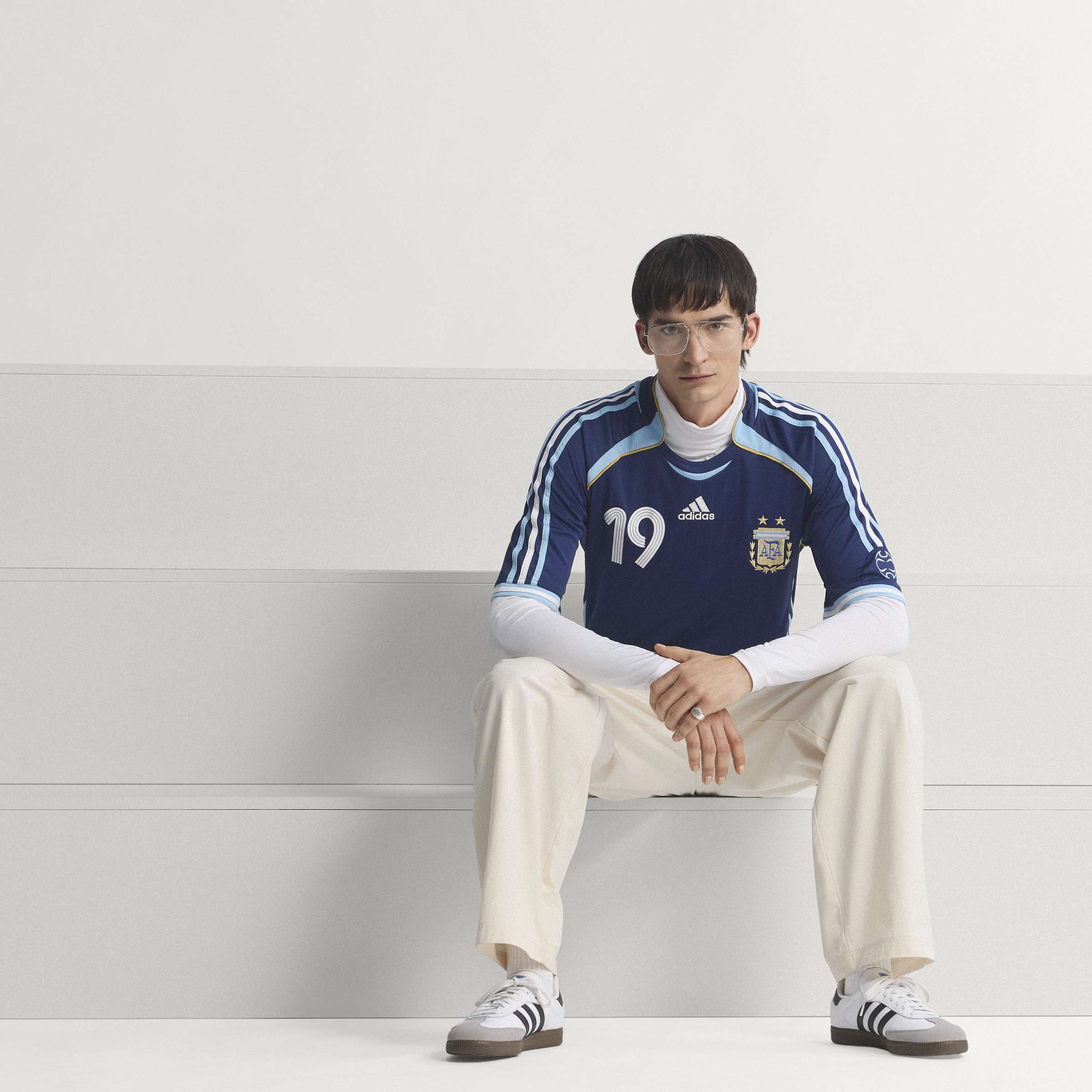 adidas Argentina Away Messi Mens Soccer Jersey 2006 Dark Blue
