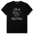 Pearl Patchwork S S T Shirt Black