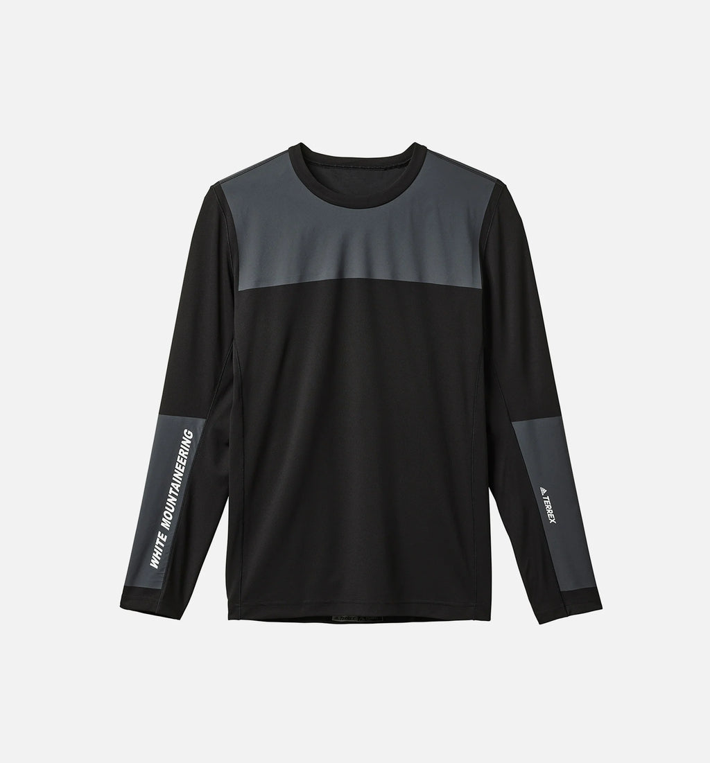 Agravic Bonded Long Sleeve Mens T Shirt Black White