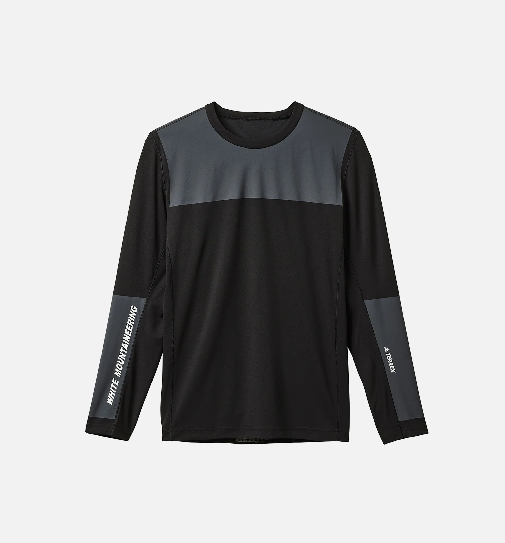 Agravic Bonded Long Sleeve Mens T Shirt Black White