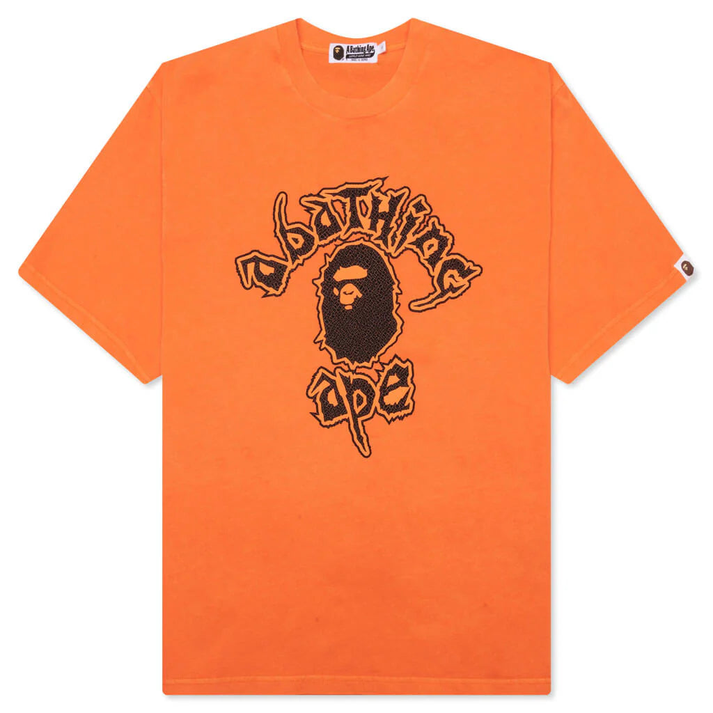 Mad College Garment Dyed Relaxed Fit Tee Orange