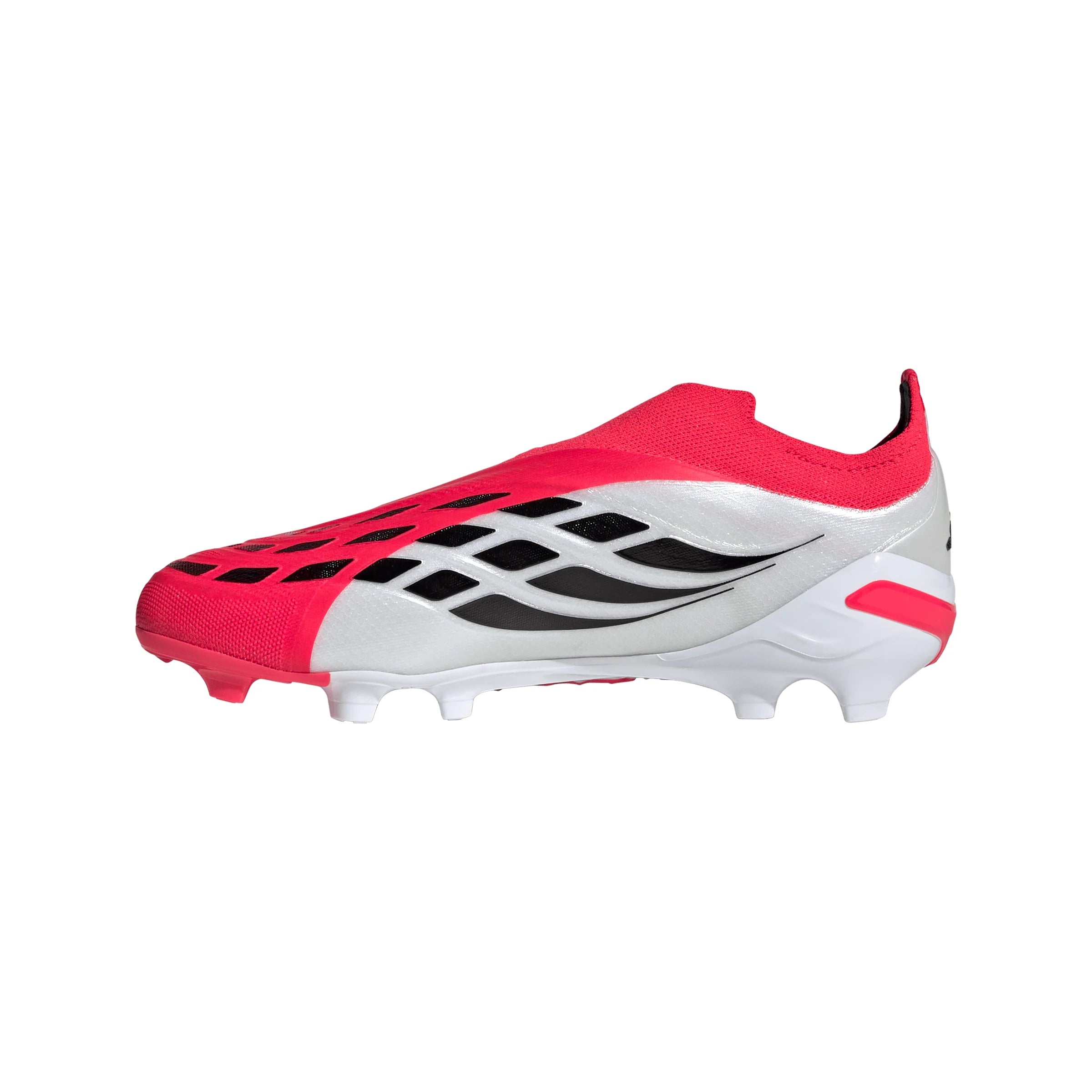 adidas Predator Elite Laceless FG Firm Ground Youth Soccer Cleats Red Black White