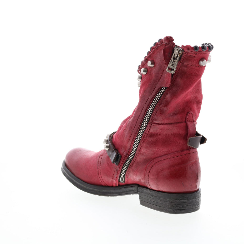 Vianne 207239-202 Womens Red Leather Hook & Loop Casual Dress Boots
