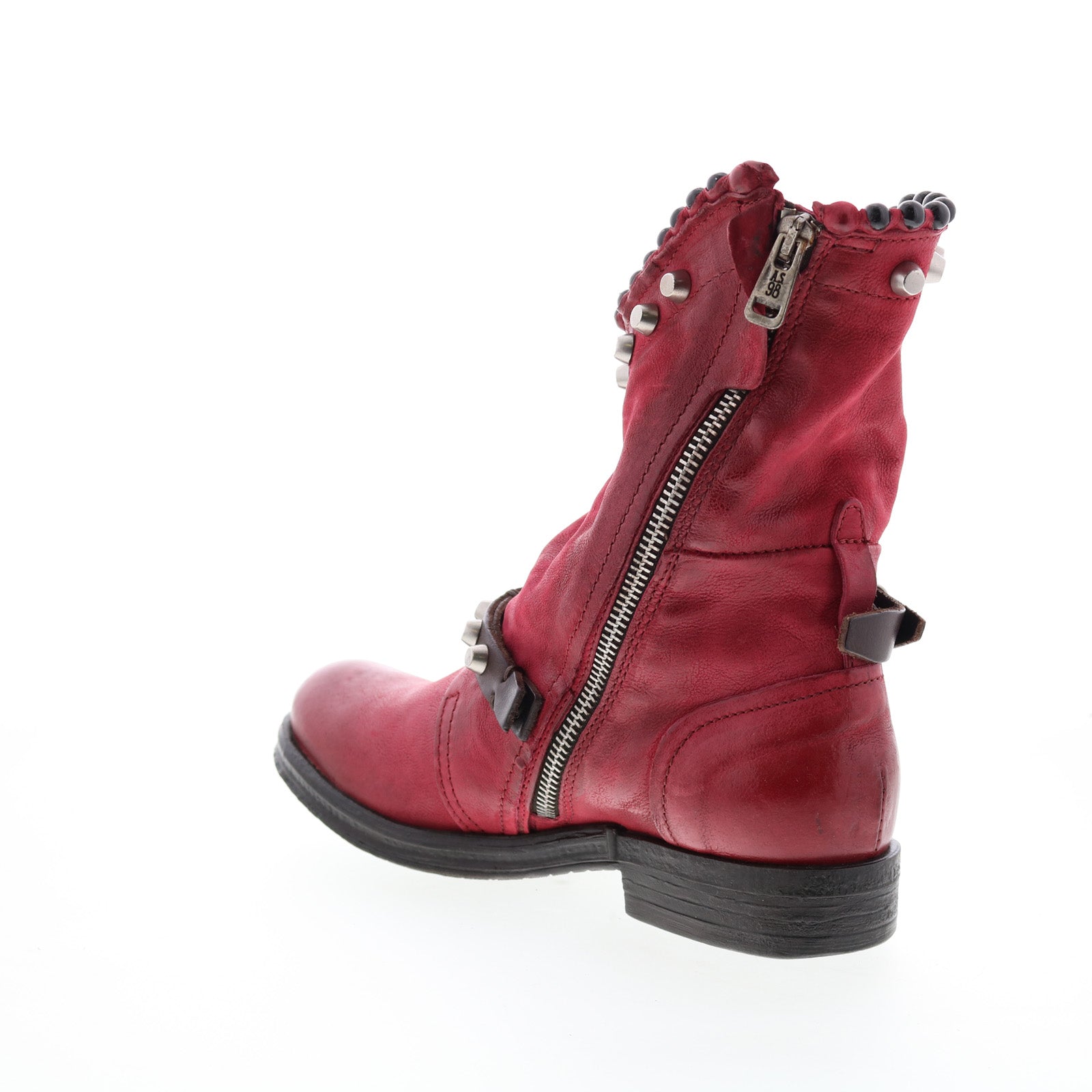 Vianne 207239-202 Womens Red Leather Hook & Loop Casual Dress Boots