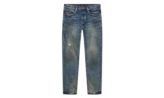 Vintage Mechanic Dirty Skinny Fit Jeans "Mid Indigo" P001 MDMD225