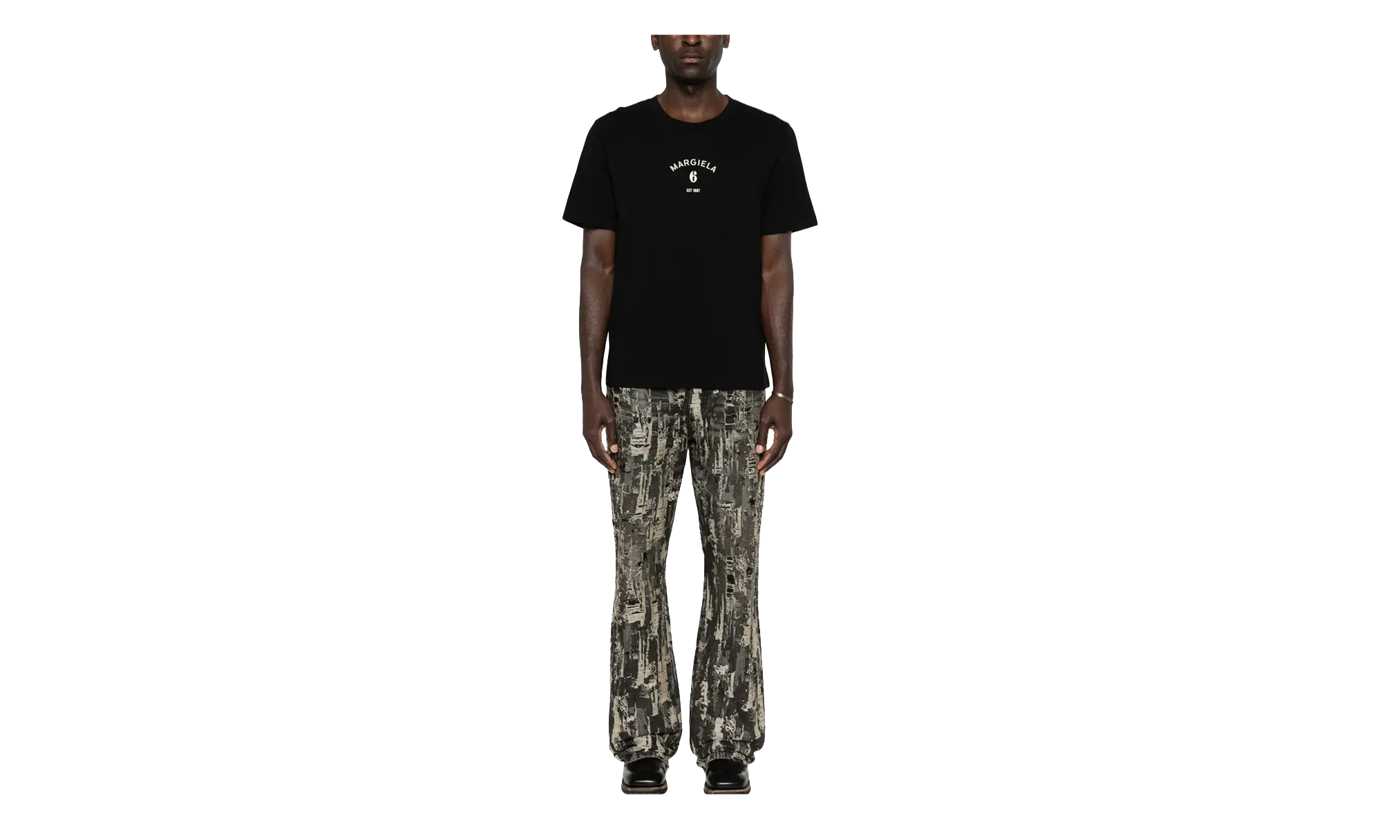 Margiela 6 Printed T-Shirt "Black" SH2GC0038 M20048 900