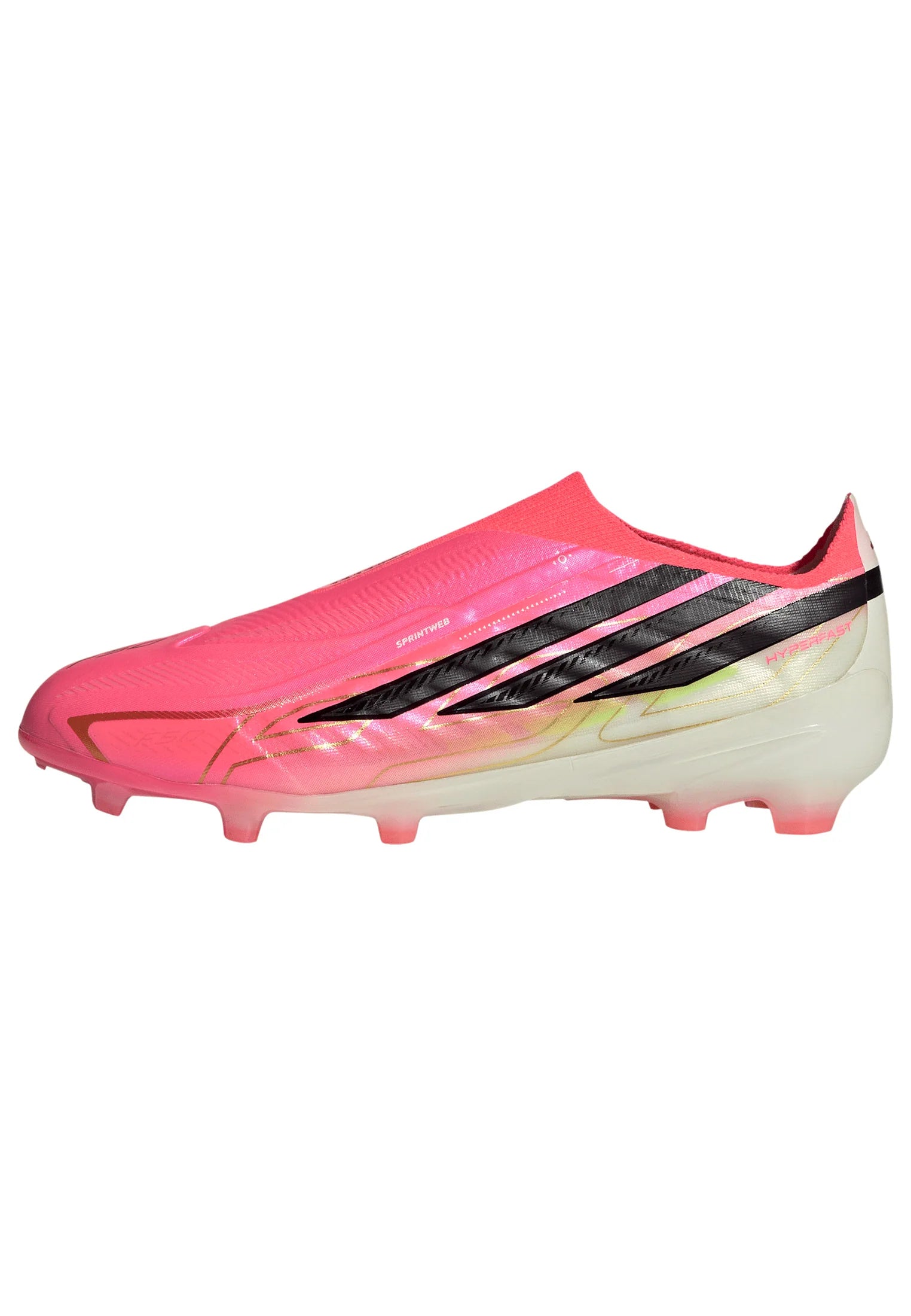 adidas F50 Hyperfast Elite Laceless Firm Ground Youth Soccer Cleats Turquesa Black Gold