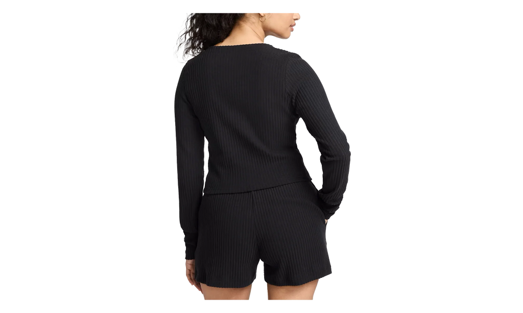 Sportswear Chill Rib Slim Full Zip Cardigan WMNS "Black / Black" FN3682 010