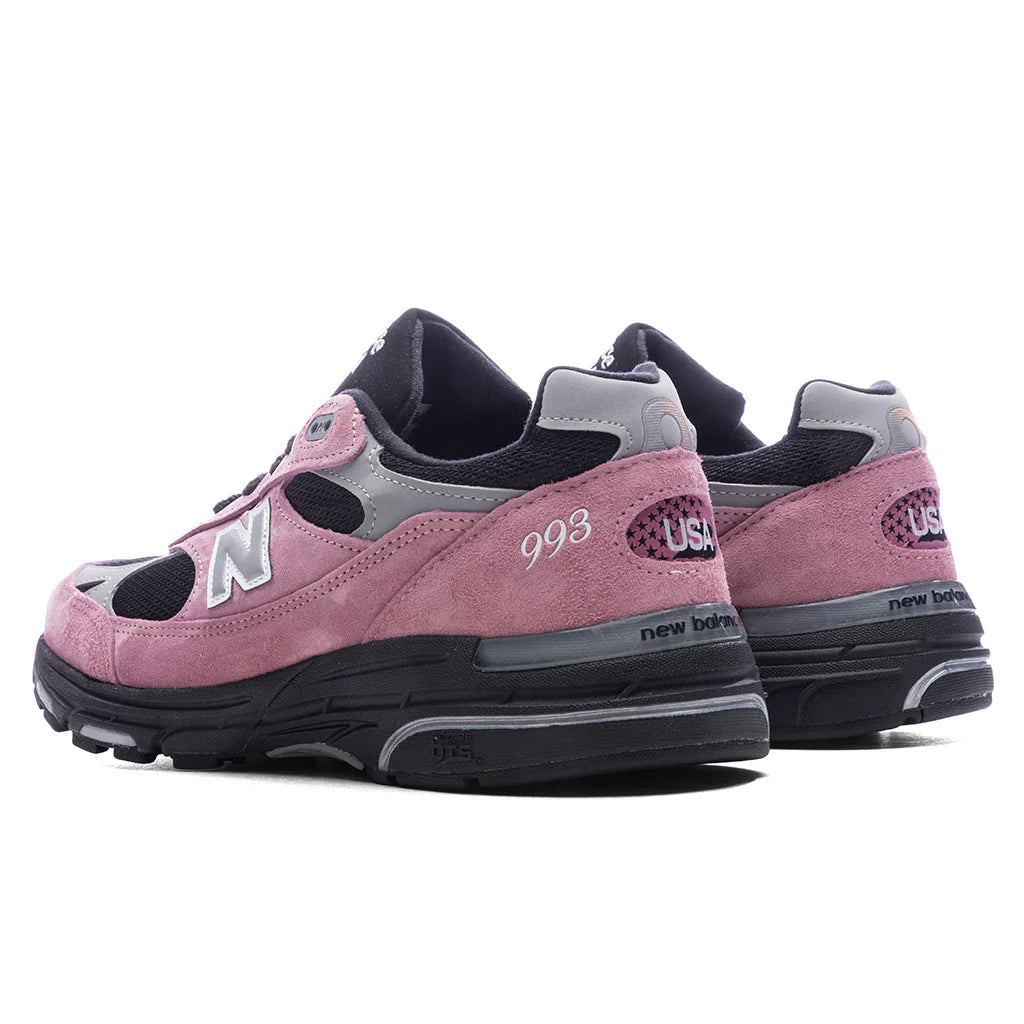 Made in USA 993 Pink Taffy Black Slate Grey