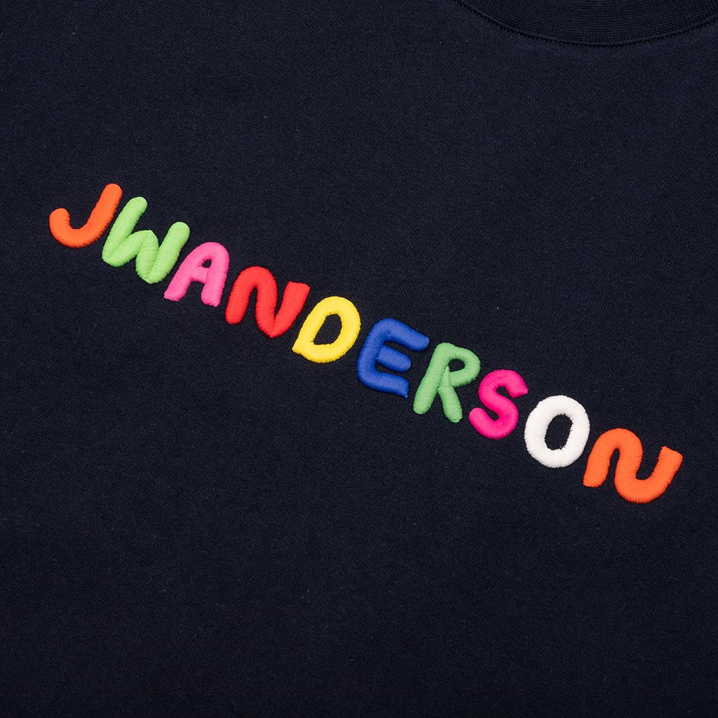 Logo Embroidery T Shirt Navy