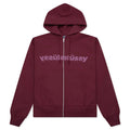 Mirror Zip Hoodie Wine