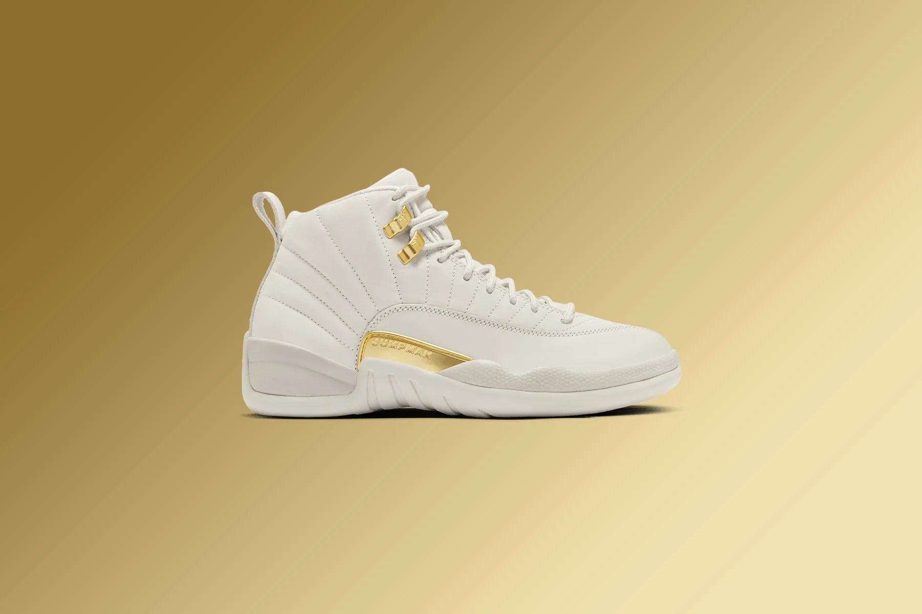 Womens Air Jordan 12 Retro Phantom Metallic Gold White