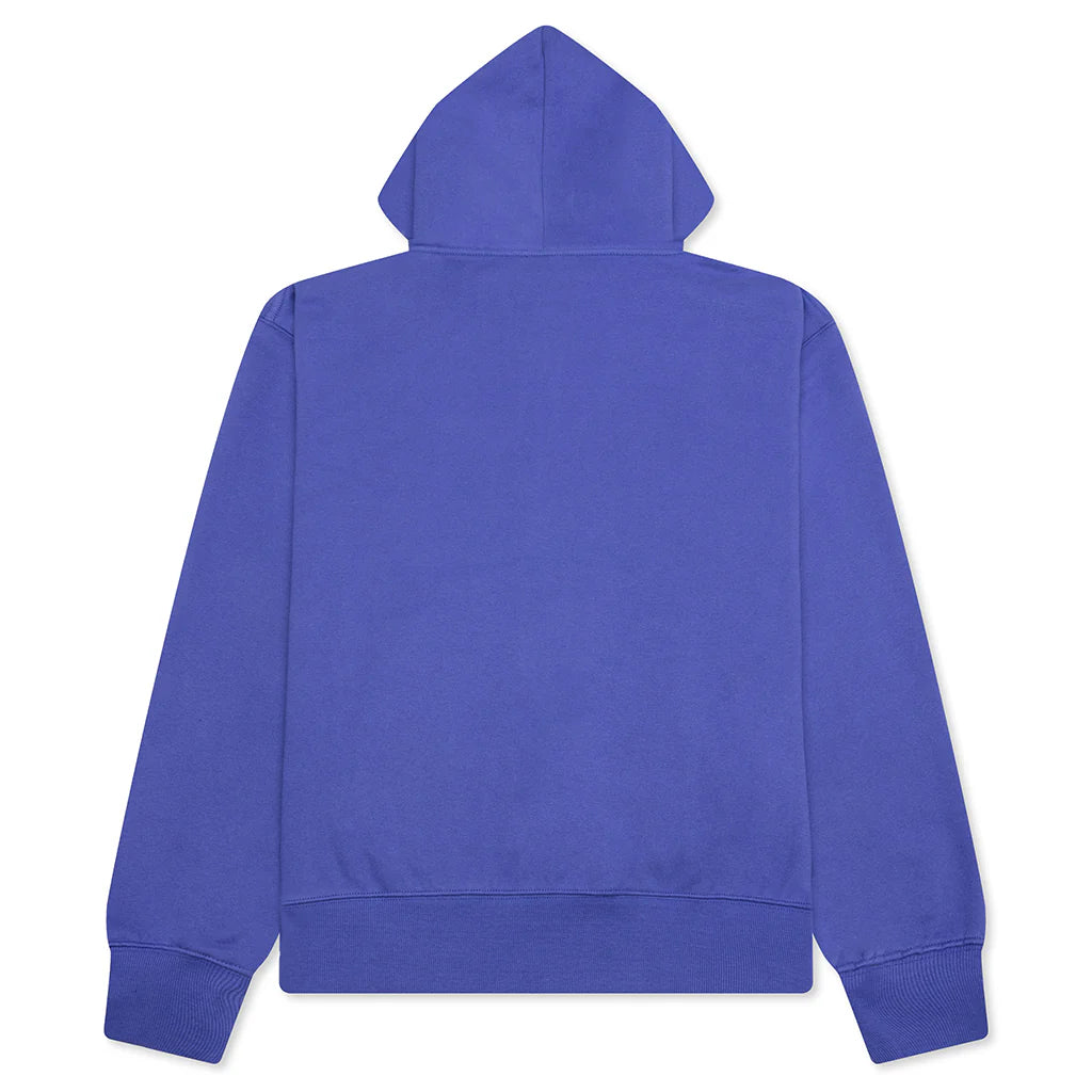 Split Zip Hoodie Blue