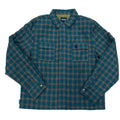 Theories Lantern Quilted Flannel Jacket Green