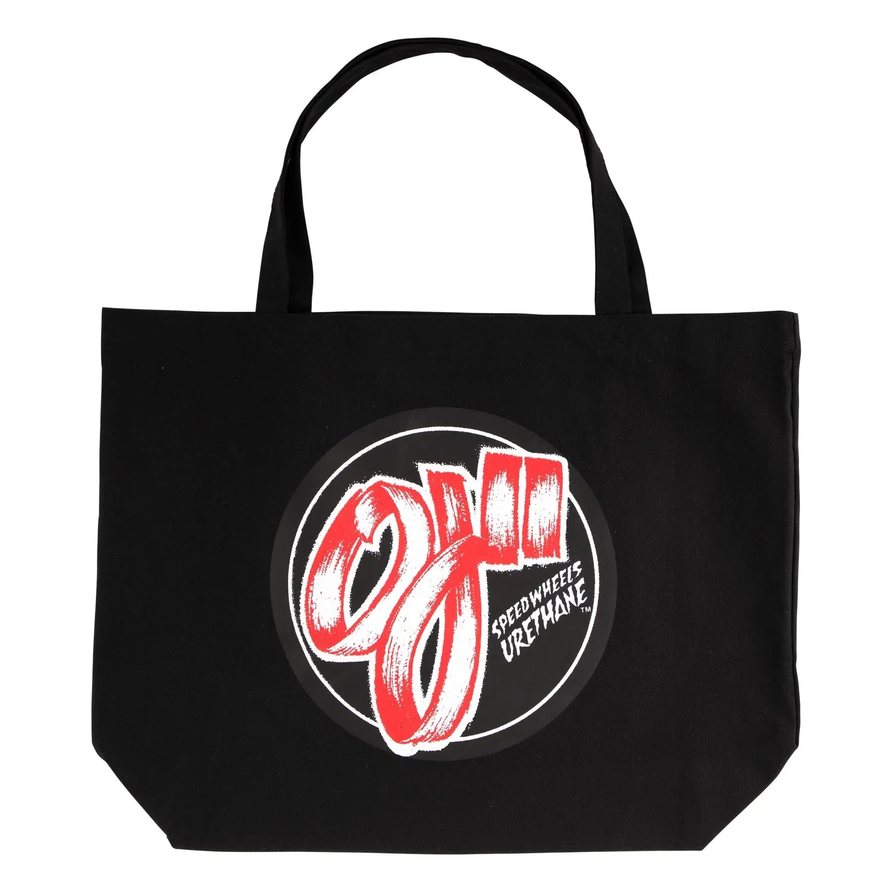 OJII Speed Wheels Canvas Tote Bag Black Red