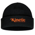 Kinetic Logo Cuff Beanie Black Orange
