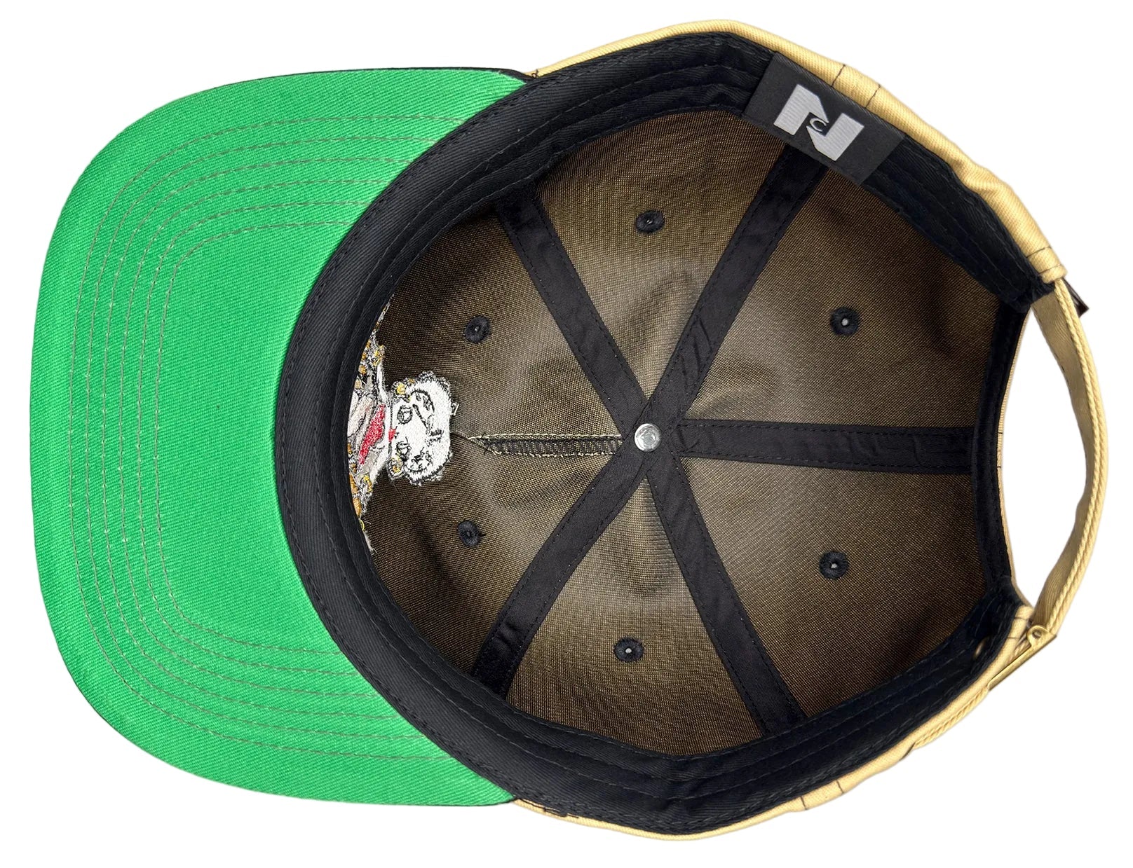 Nocturnal Betty Strapback Hat Cream Black