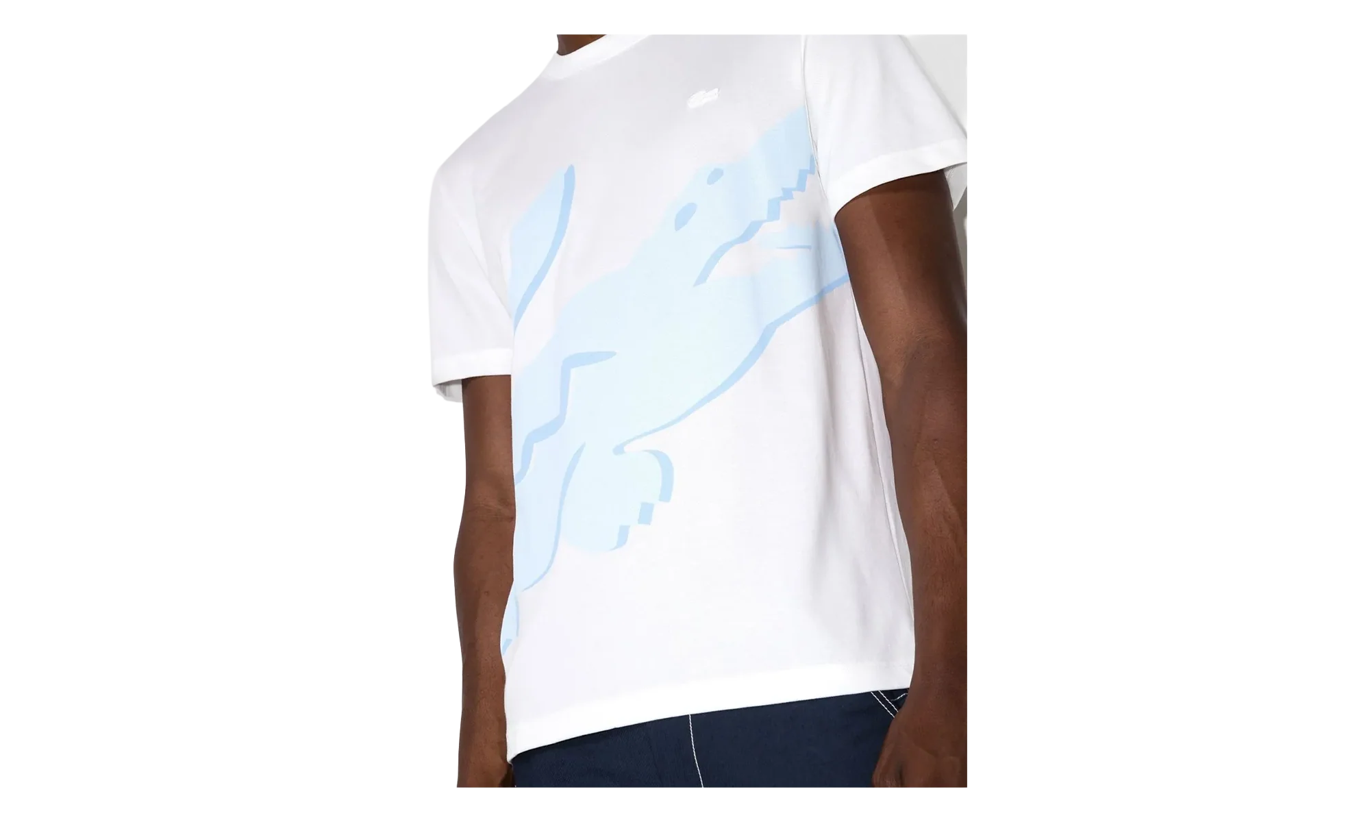 Crocodile Print Organic Cotton T-Shirt "White" TH2604 001