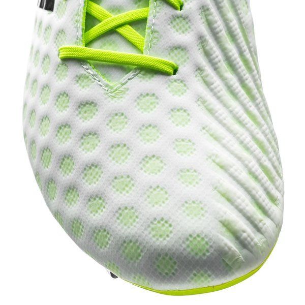 New Balance Visaro Pro FG Firm Ground Soccer Cleats White Toxic Green