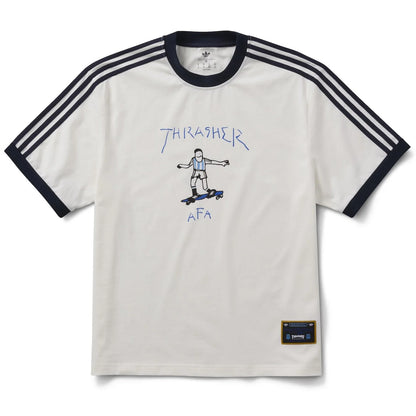 Adidas Skate Thrasher x AFA Ringer Shirt White