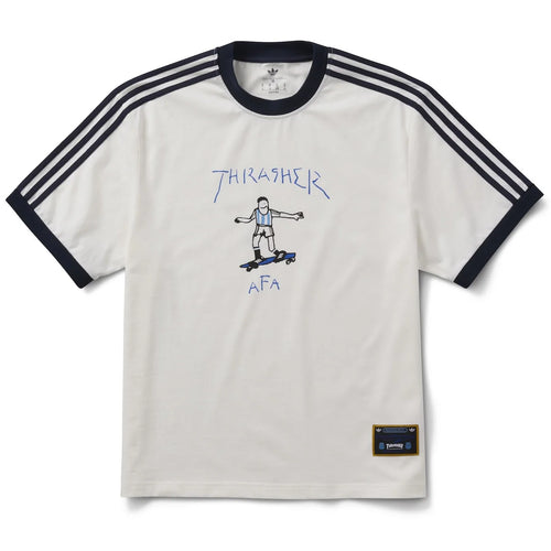 Adidas Skate Thrasher x AFA Ringer Shirt White
