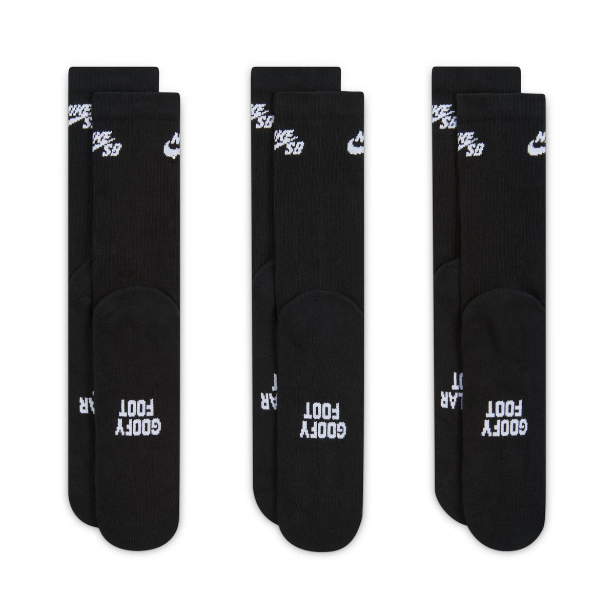 Nike SB Everyday Elevated Black Skate Socks 3 Pairs