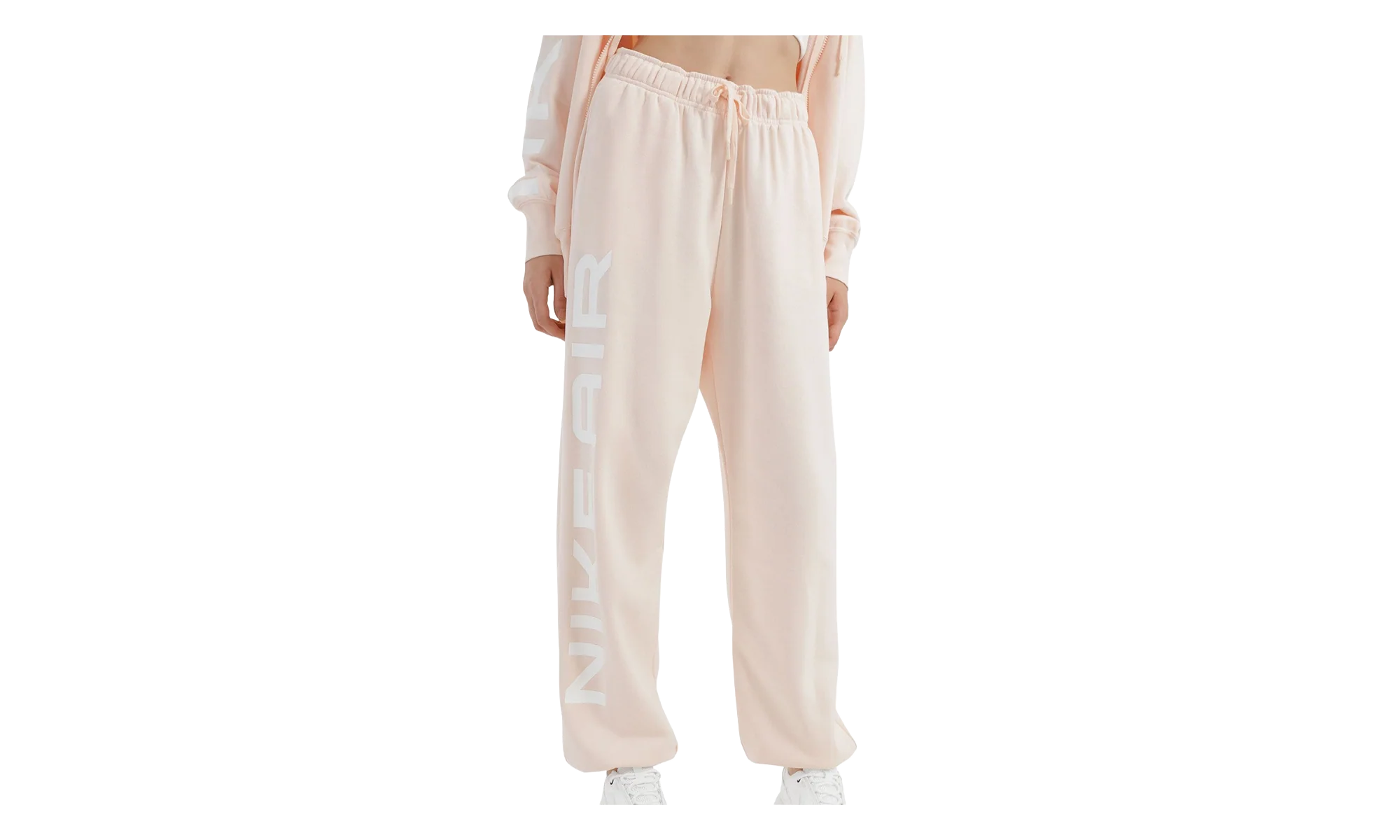 Sportswear Air Oversized High-Waisted Fleece Joggers WMNS "Ice Guava / White" FB8051 838