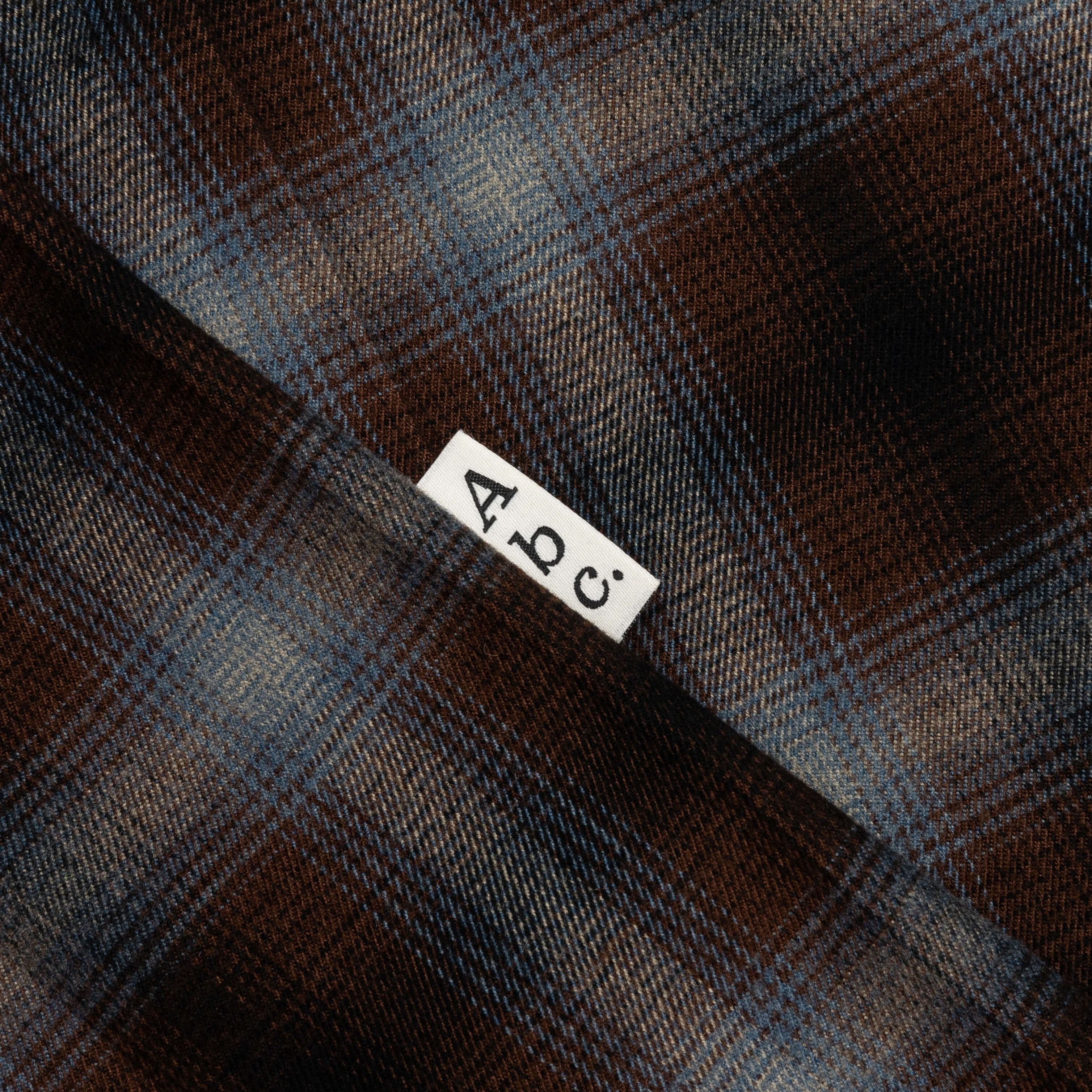 Abc Flannel Plaid Puffer Quilted Jacket Blue