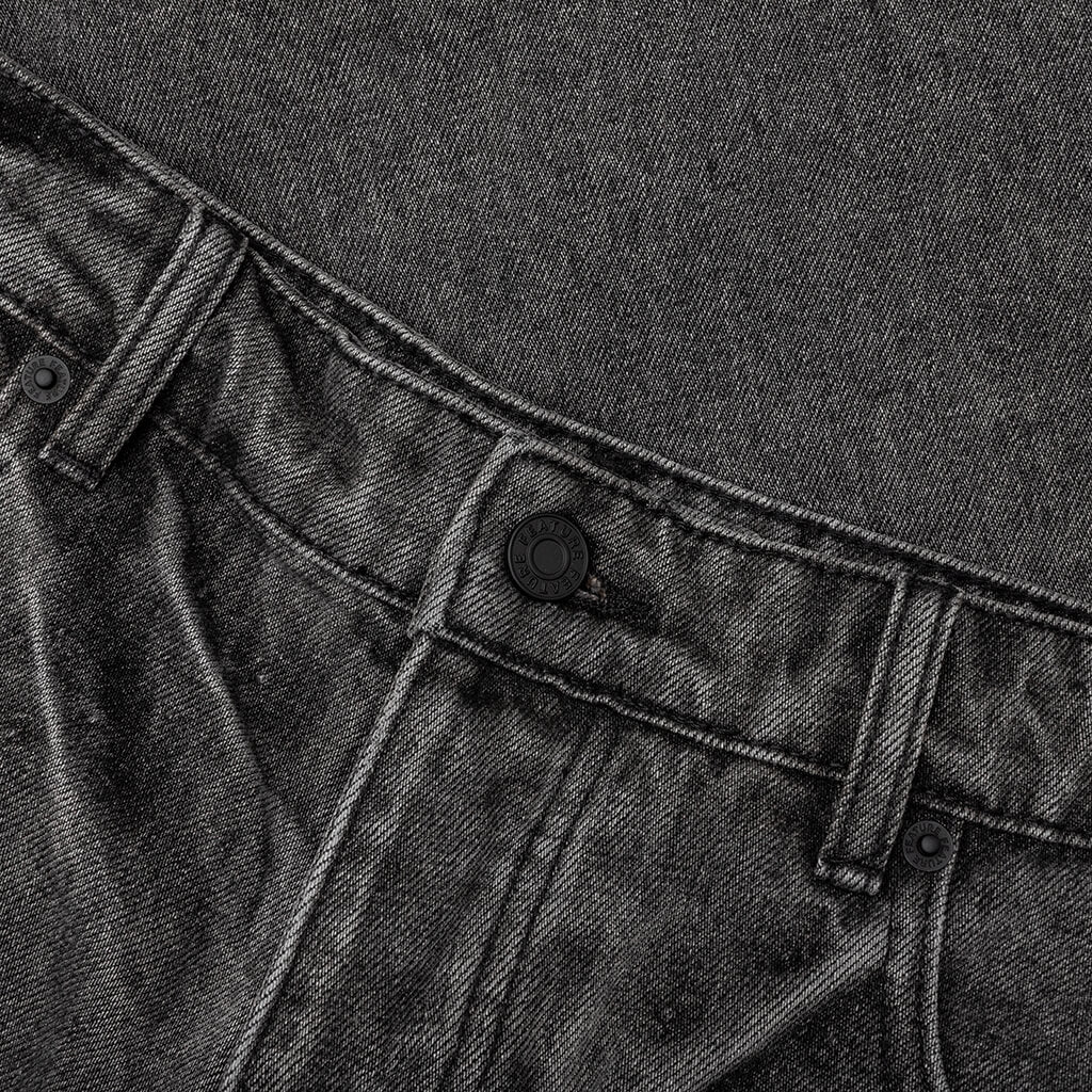 Berry Wide Denim Short Vintage Black