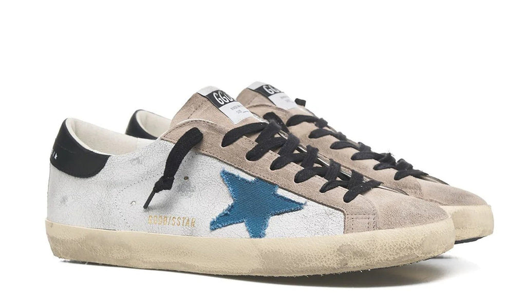 Golden Goose Super Star White Beige Blue Black
