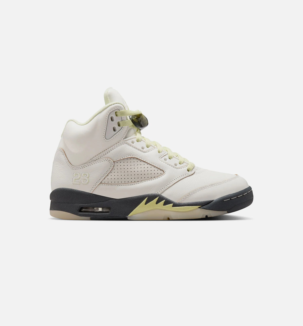 Air Jordan 5 Retro Luminous Green and Sail Womens Lifestyle Shoe Sail Luminous Green Anthracite Free Shipping