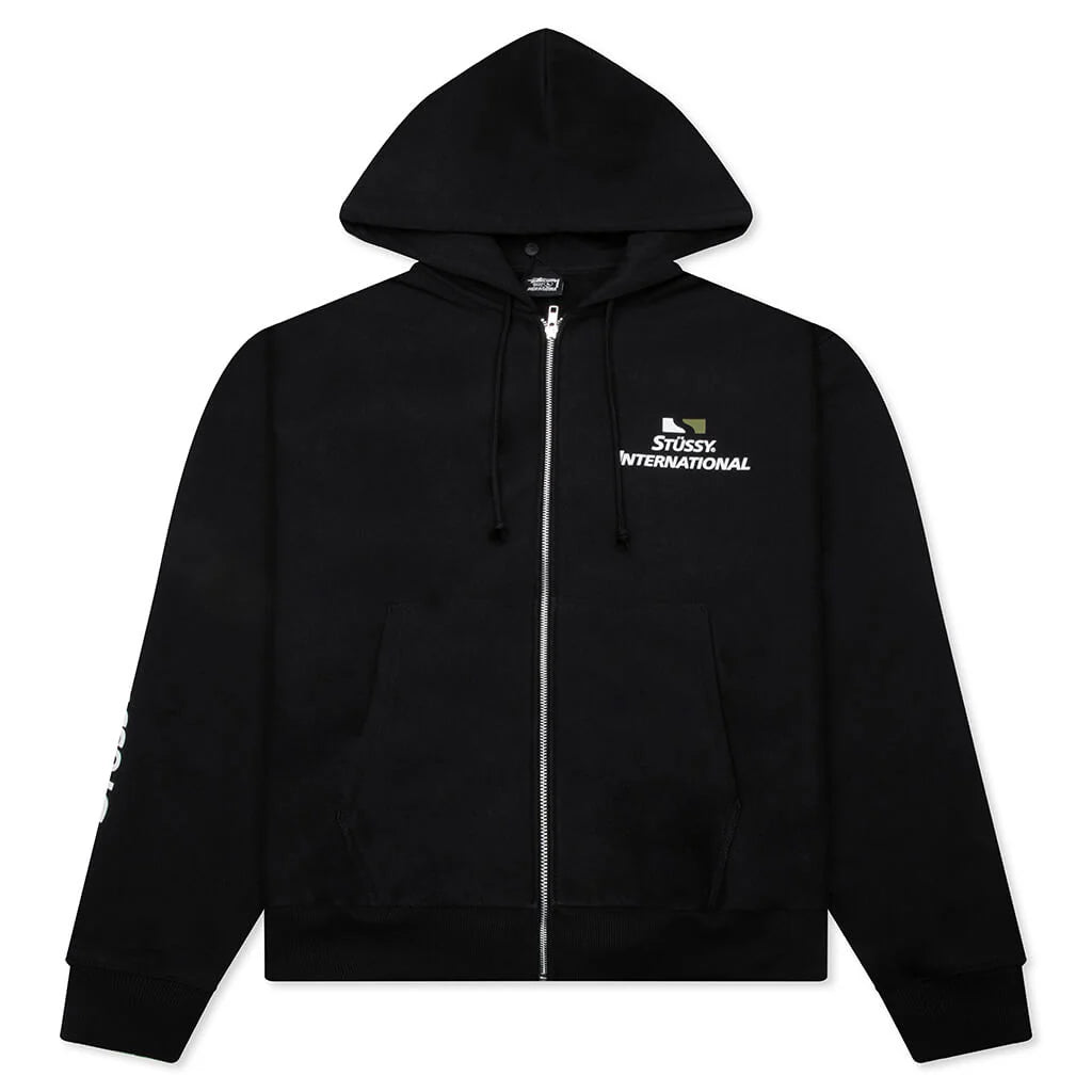 Stüssy International Zip Hoodie Black