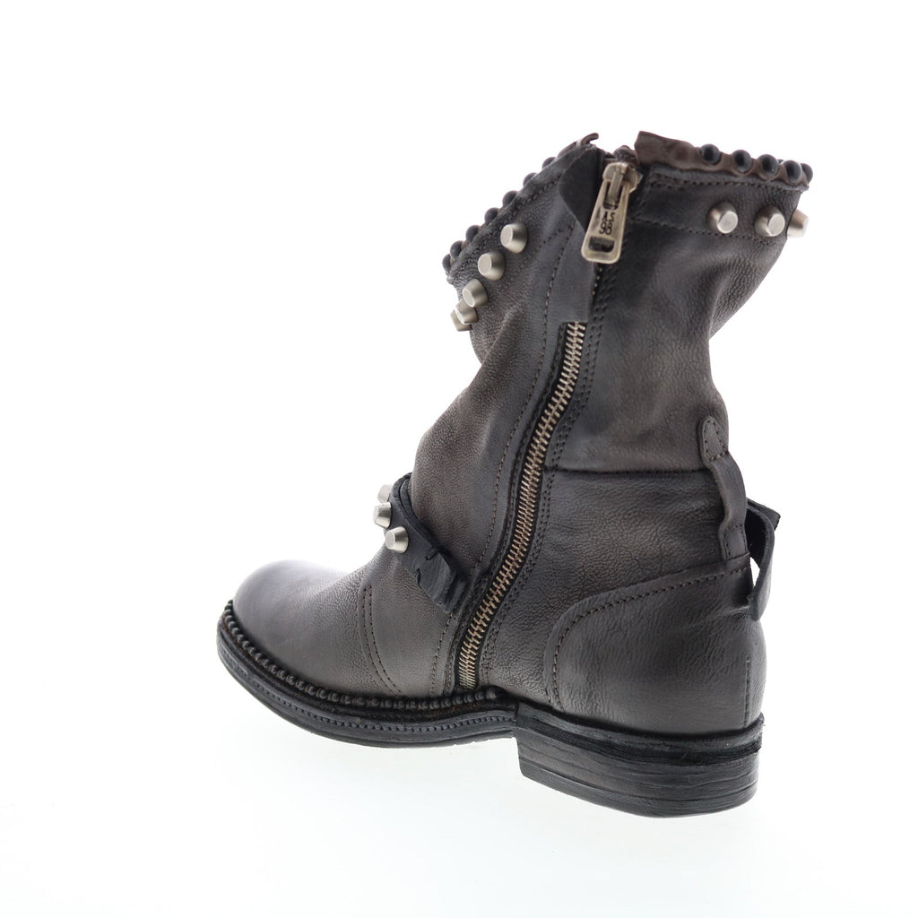 Vianne 250202-102 Womens Gray Leather Hook & Loop Casual Dress Boots