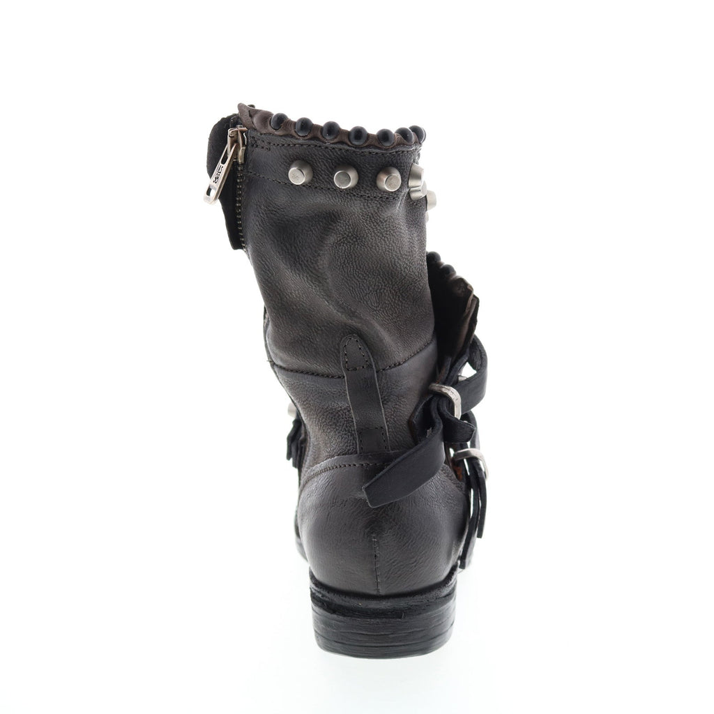 Vianne 250202-102 Womens Gray Leather Hook & Loop Casual Dress Boots
