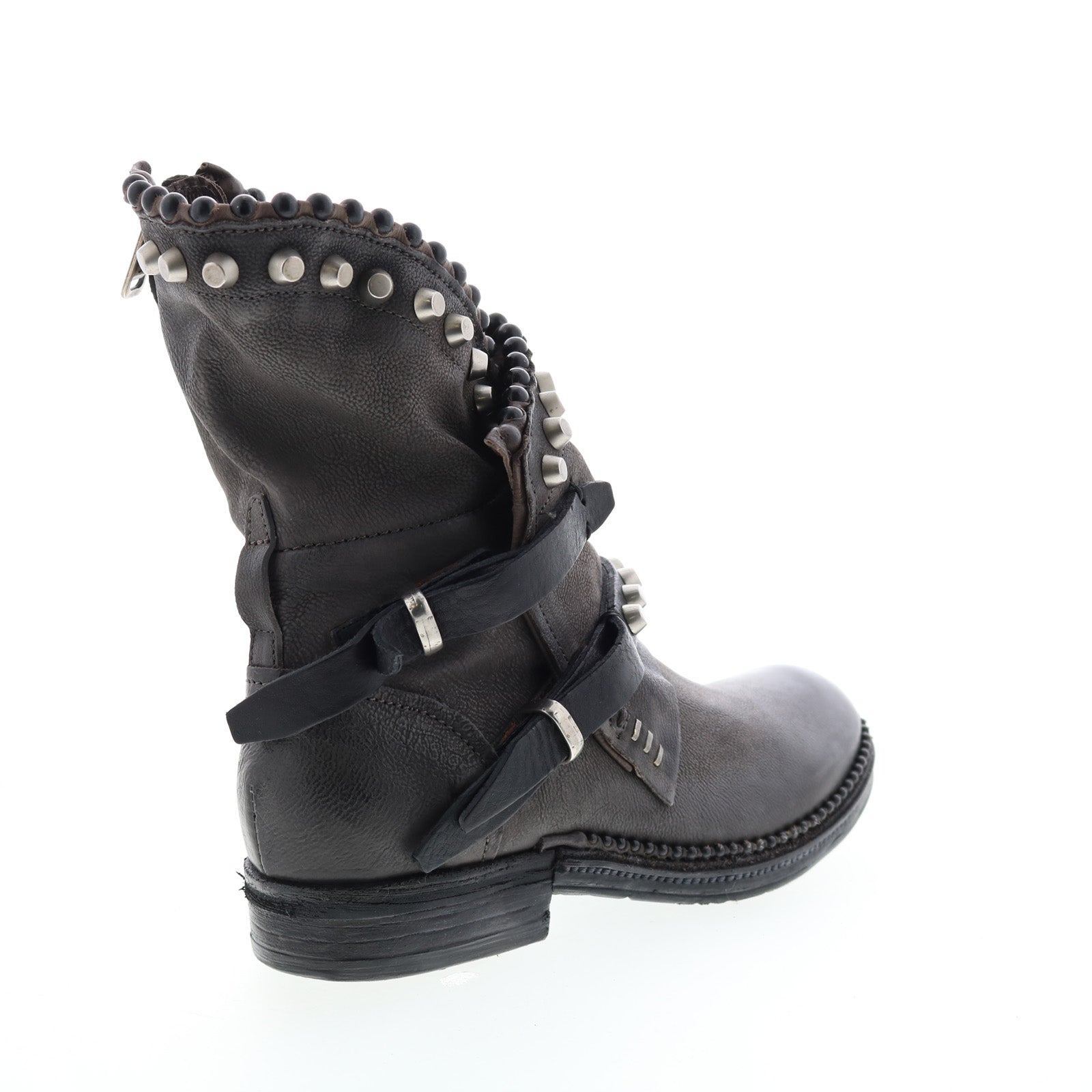 Vianne 250202-102 Womens Gray Leather Hook & Loop Casual Dress Boots