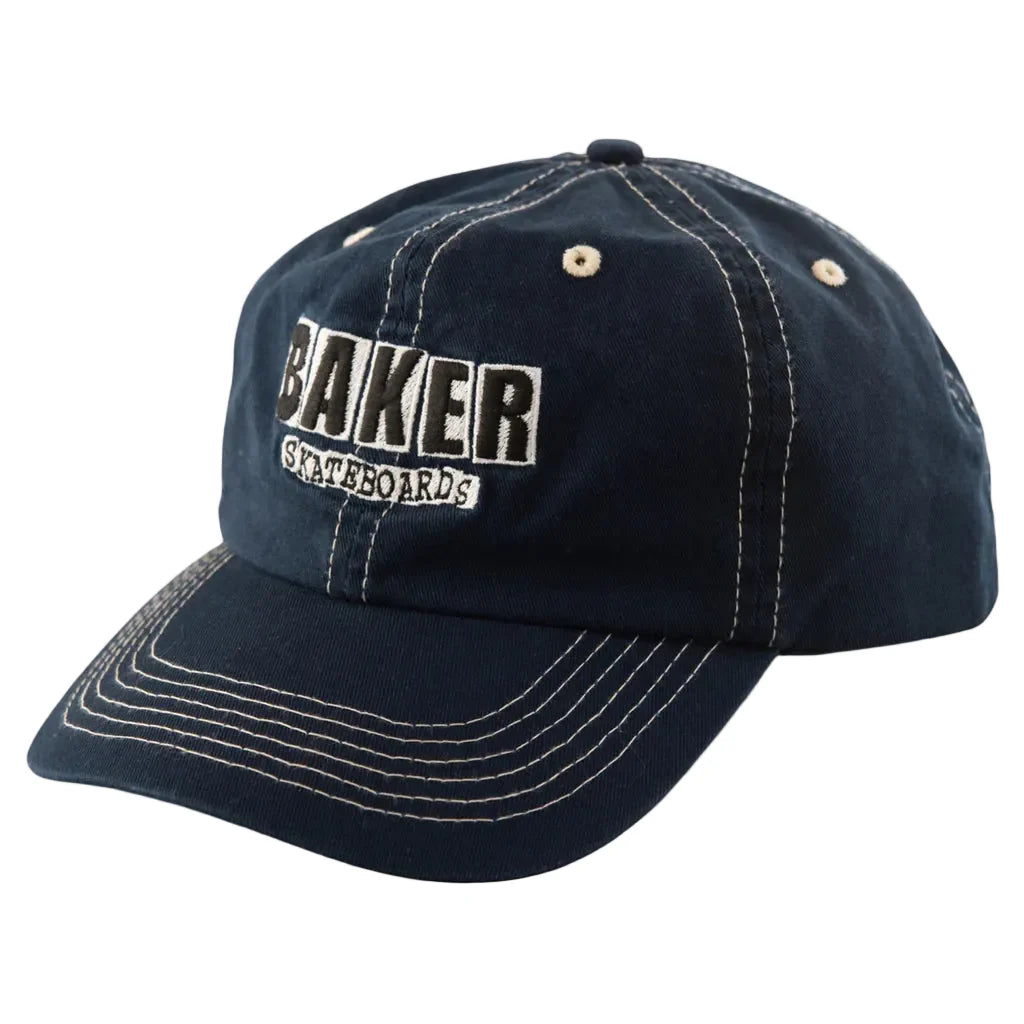 Baker Classic Logo Dad Hat Navy Blue