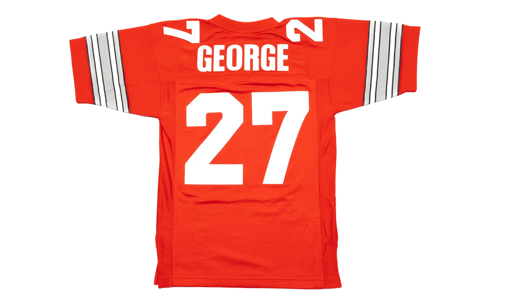 NCAA Eddie George Dark Football Jersey "1995 Ohio State - University Red" LGJY3234 OST95EGRUNRD