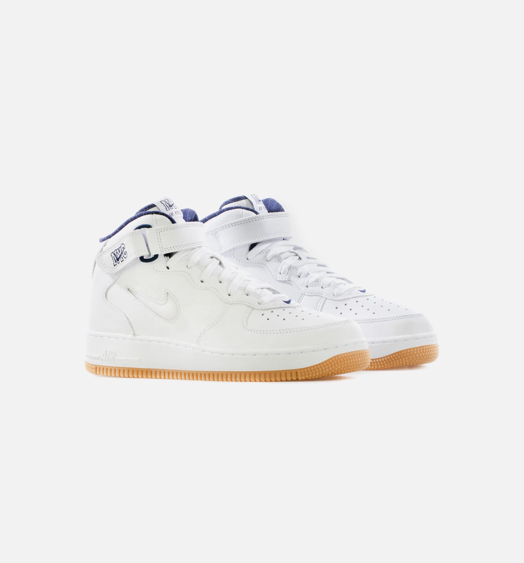 Air Force 1 Mid Jewel NYC Midnight Navy Mens Lifestyle Shoe White Midnight Blue