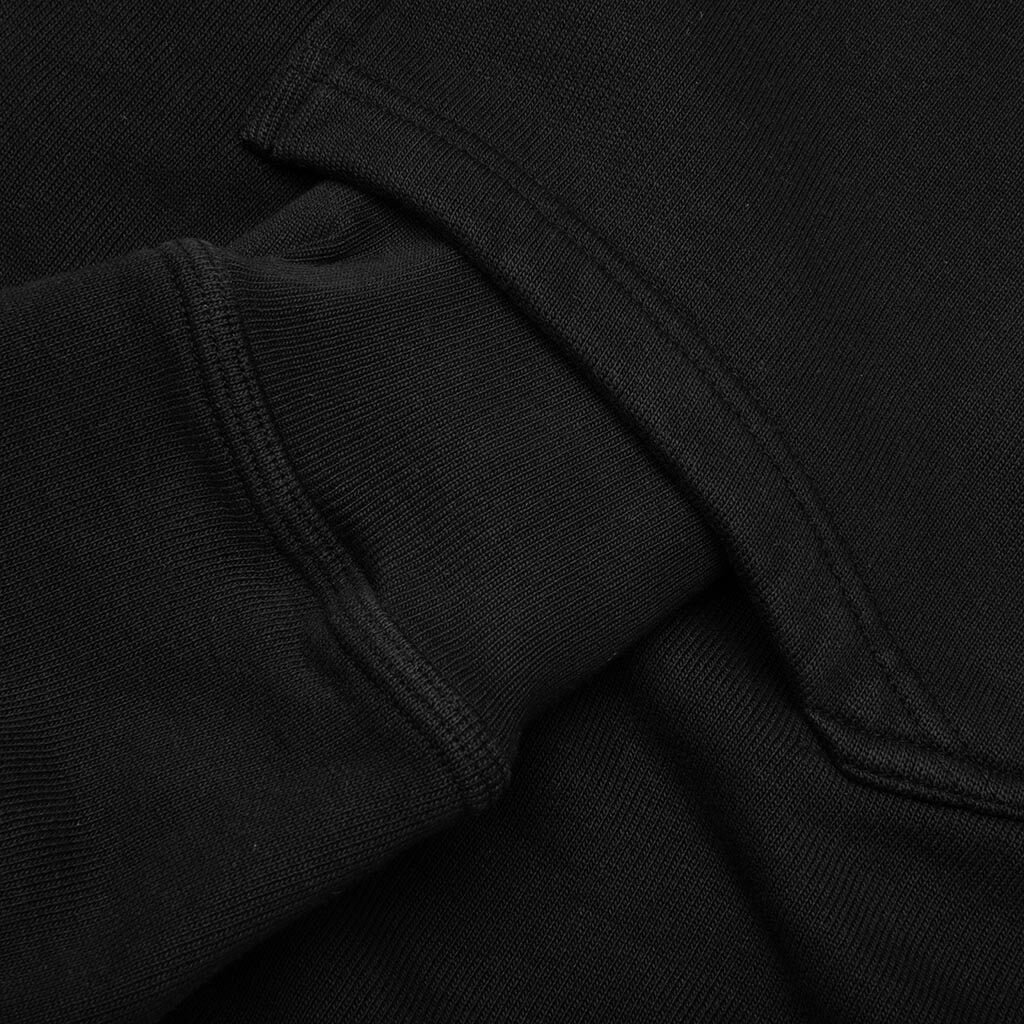 Skull Bones Pigment Dyed Hoodie Black