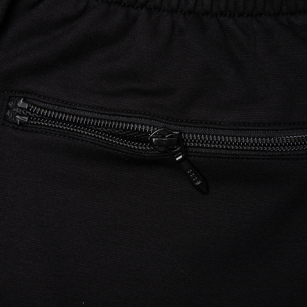 Rayon Jersey Fringe Boot Cut Track Pant Black