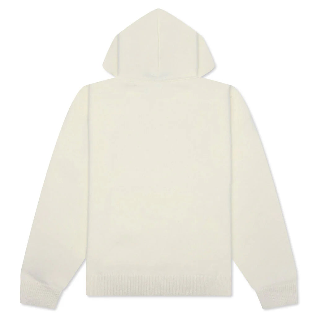 Art Knit Hoodie Bone