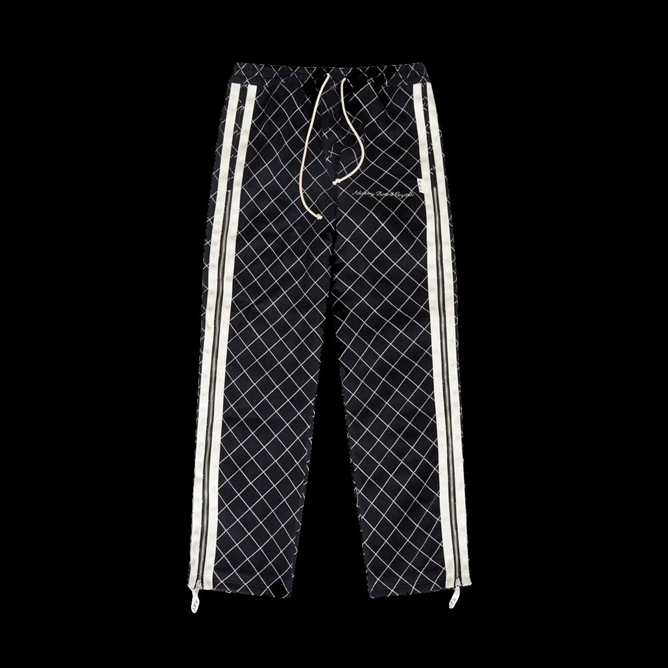Advisory Board Crystals Diamond Chain Stitch Quilted Breakaway Pants Navy