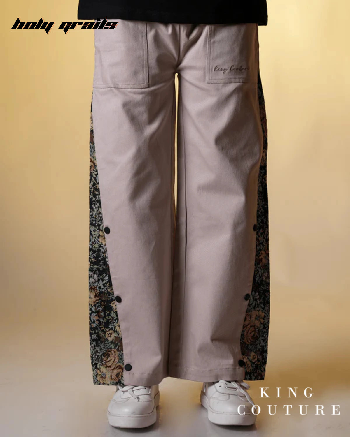 Desire Straight Fit Beige Pants HG x King Couture