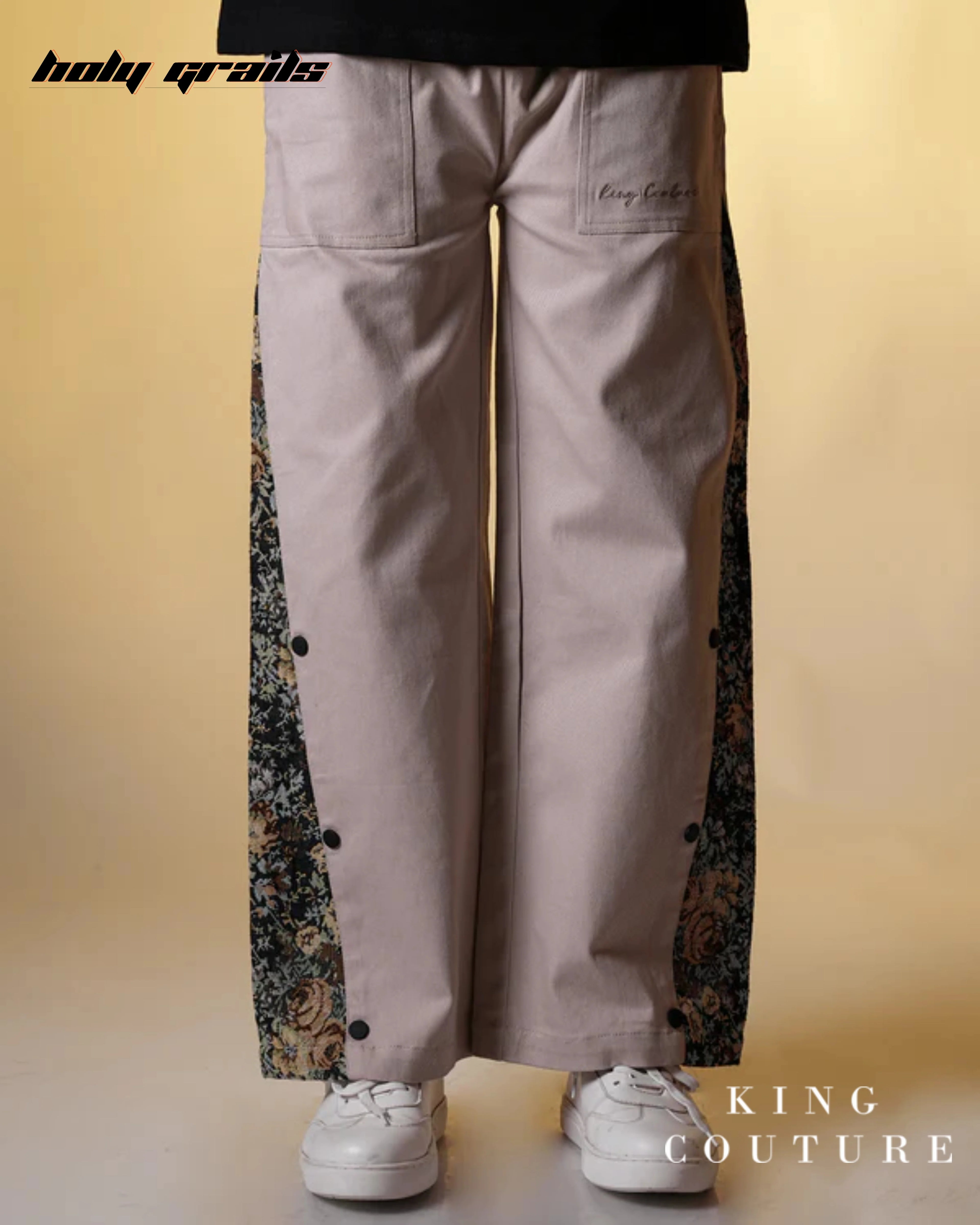 Desire Straight Fit Beige Pants HG x King Couture